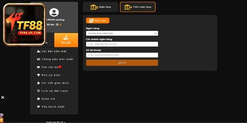 Rút Tiền TF88 - Nhận Thưởng Siêu Tốc Chỉ Trong 2 Phút 1 Cách rút tiền TF88 qua 2 phương thức